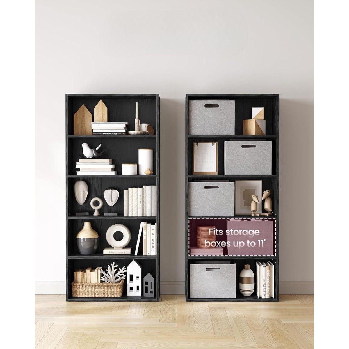 Estanteria Librero Clásico Negro 5 Niveles Vagla-4