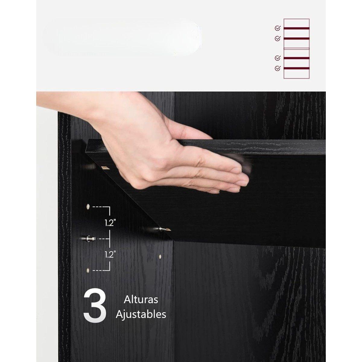 Estanteria Librero Clásico Negro 5 Niveles Vagla-5