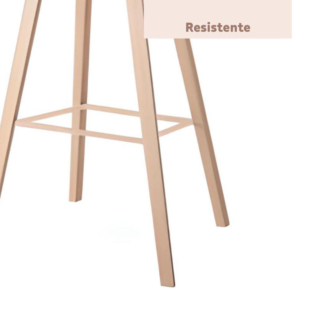 Pack 4 Taburetes Sillas Bar Nordic Blanco-3