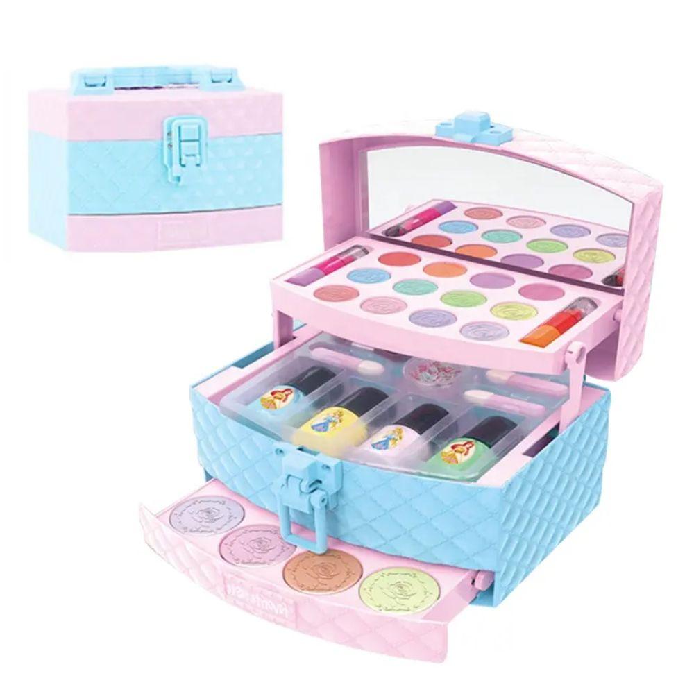 Set de Belleza Infantil Maleta Maquillaje y Esmaltes Celeste-0