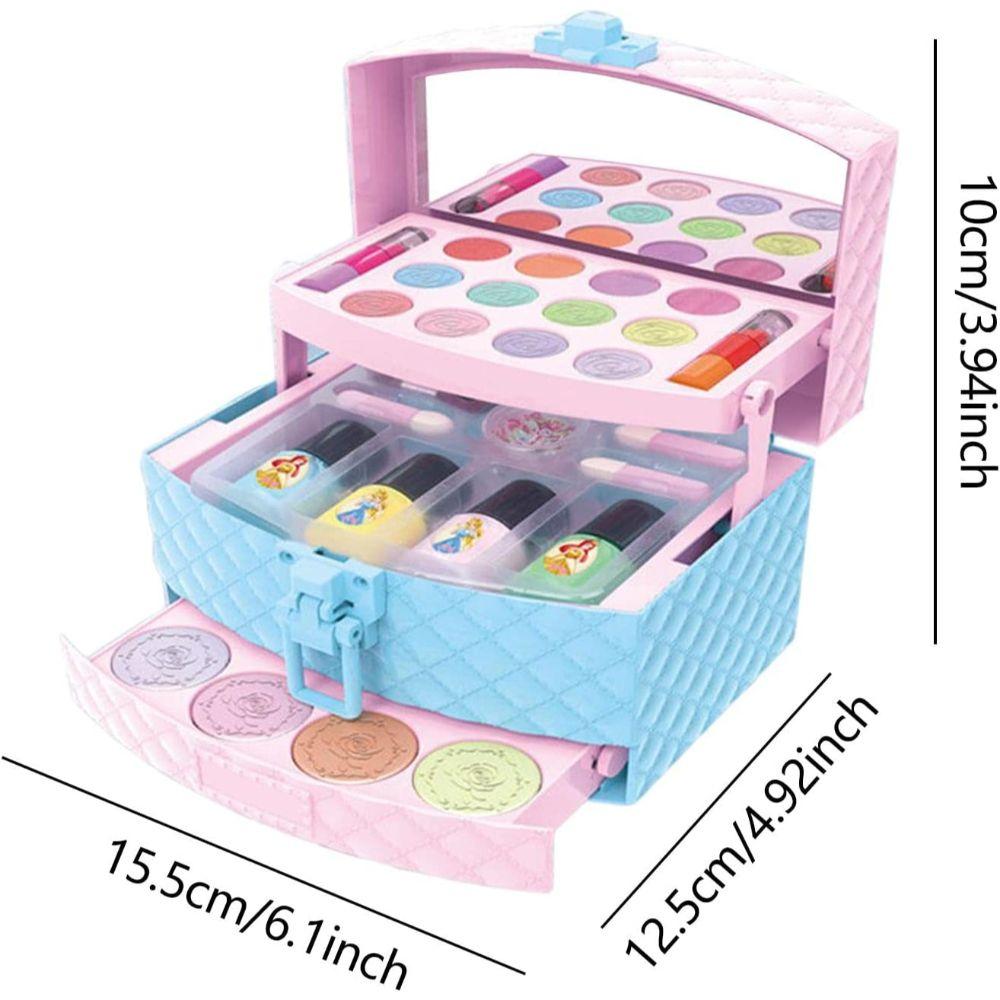 Set de Belleza Infantil Maleta Maquillaje y Esmaltes Celeste-1