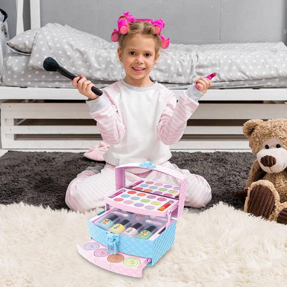 Set de Belleza Infantil Maleta Maquillaje y Esmaltes Celeste-4