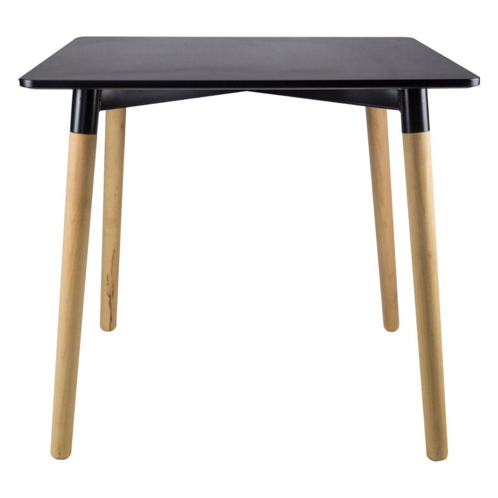 Mesa Eames Cuadrada 80 cm MDF Negra Spacezat-0