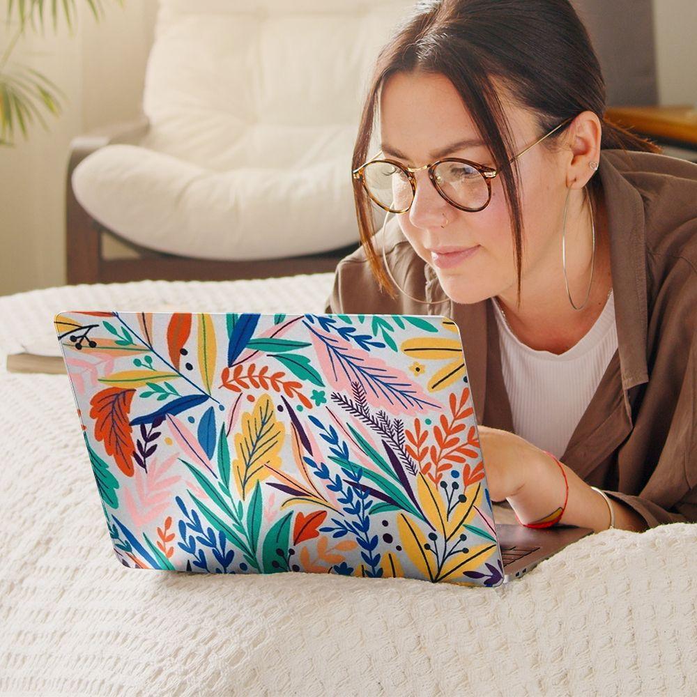 Carcasa Protector para MacBook Air 13" A1466 Flores/Hojas-4