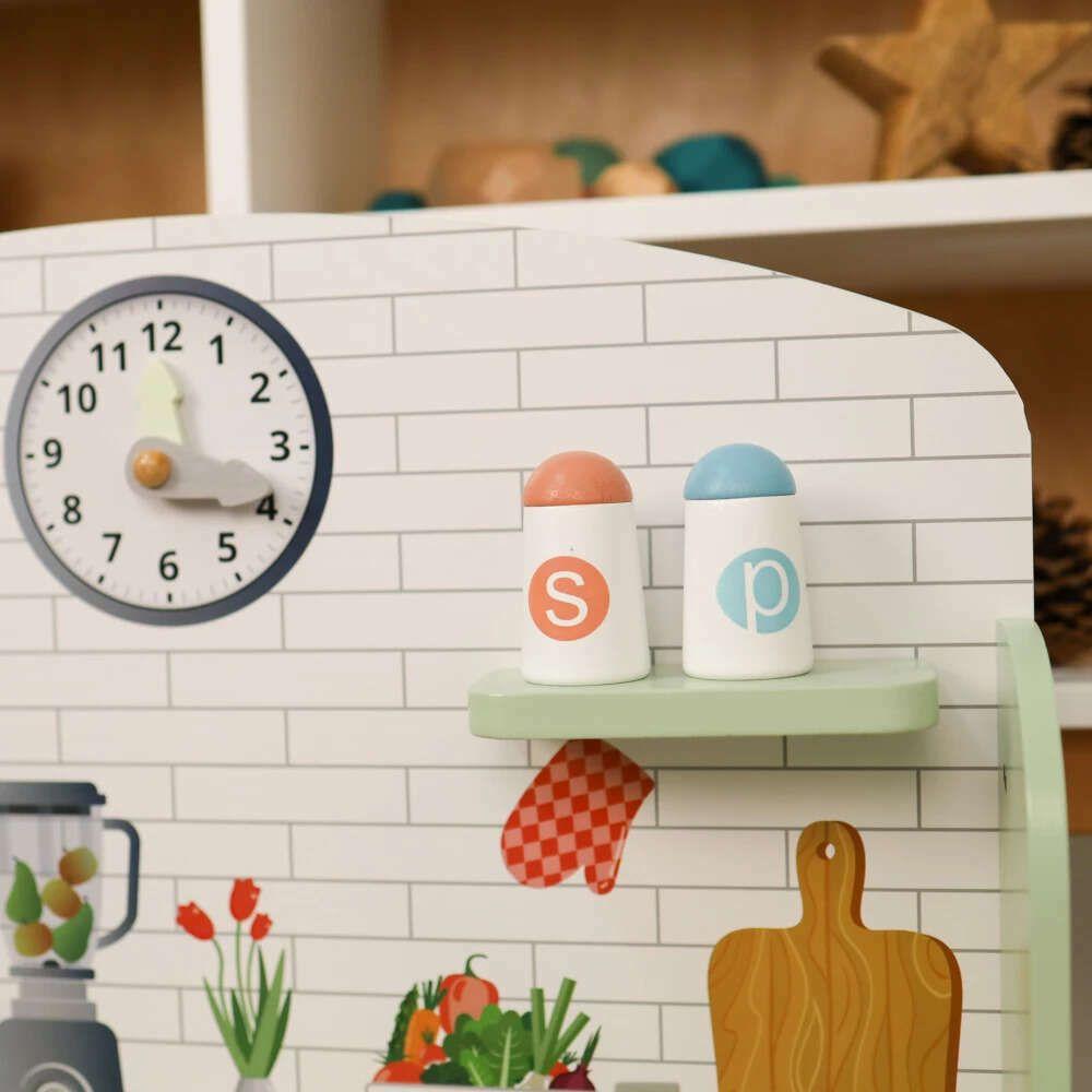 Cocina de Juguete de Madera Realista con Horno y Accesorios-2