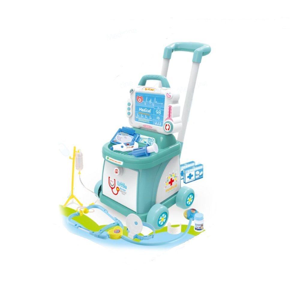 Carrito Medico Doctor Infantil Luces Sonidos Azul-0