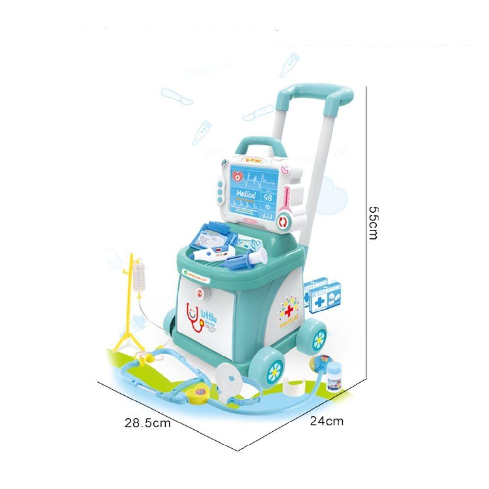 Carrito Medico Doctor Infantil Luces Sonidos Azul-3