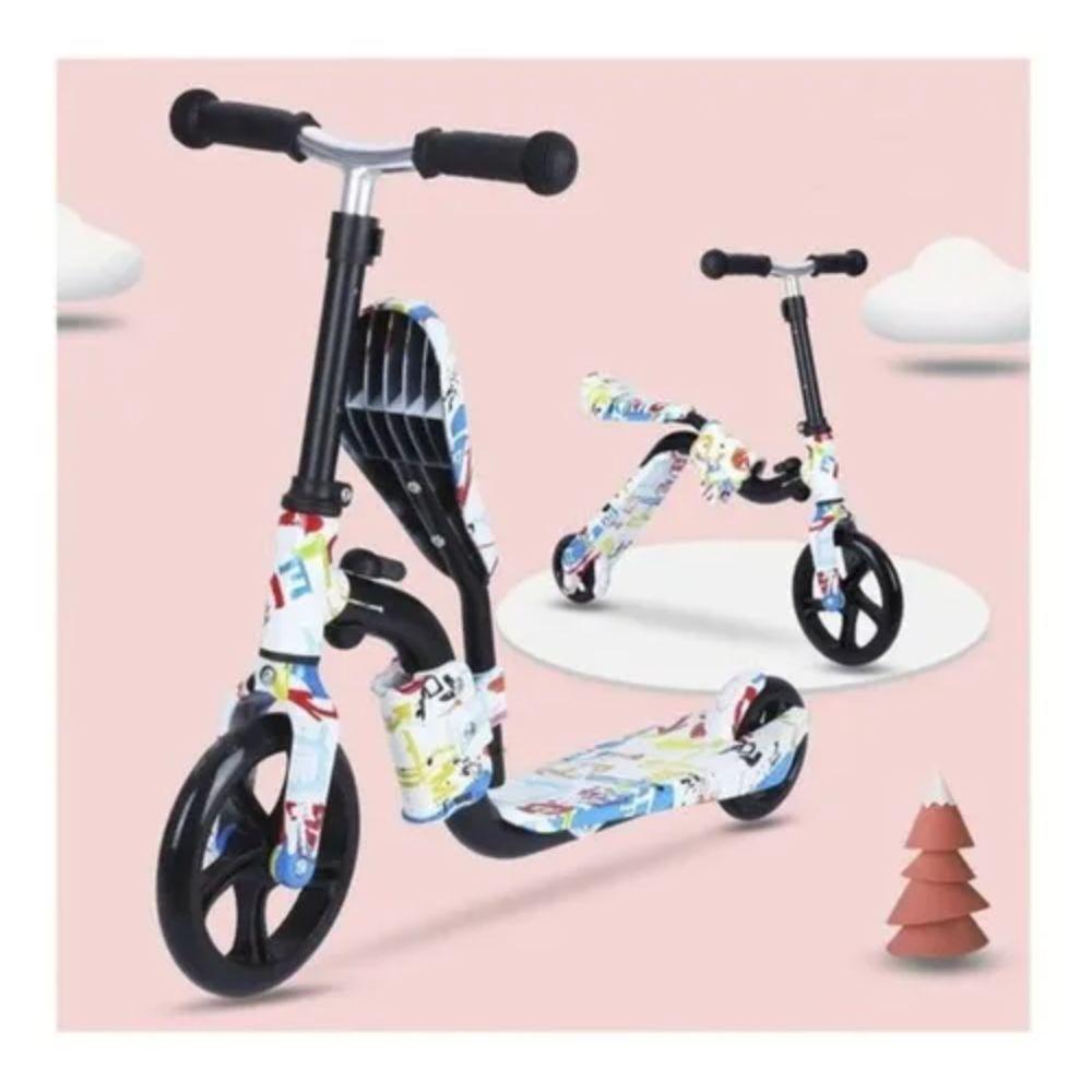 Scooter Monopatín 2en1 con Asiento Ajustable y Luces-4