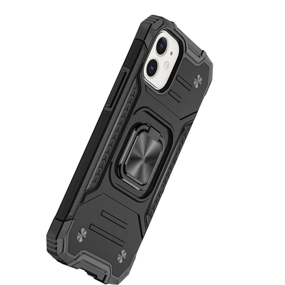 Carcasa Antishock Anillo Negra + Lámina Compatible iPhone 12-1