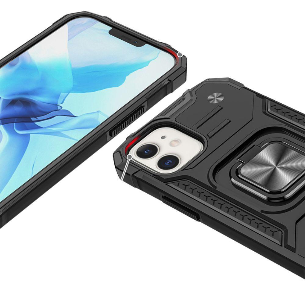 Carcasa Antishock Anillo Negra + Lámina Compatible iPhone 12-2