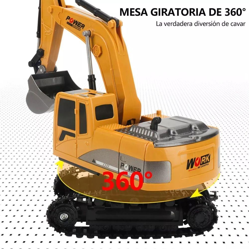 Retroexcavadora a Control Remoto 2.4G Amarilla-5