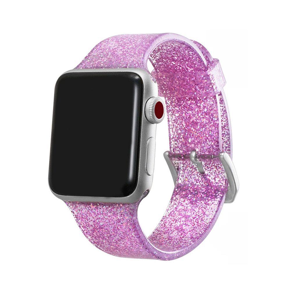 Correa Compatible con Apple Watch Silicona Rosa 38/40mm-0