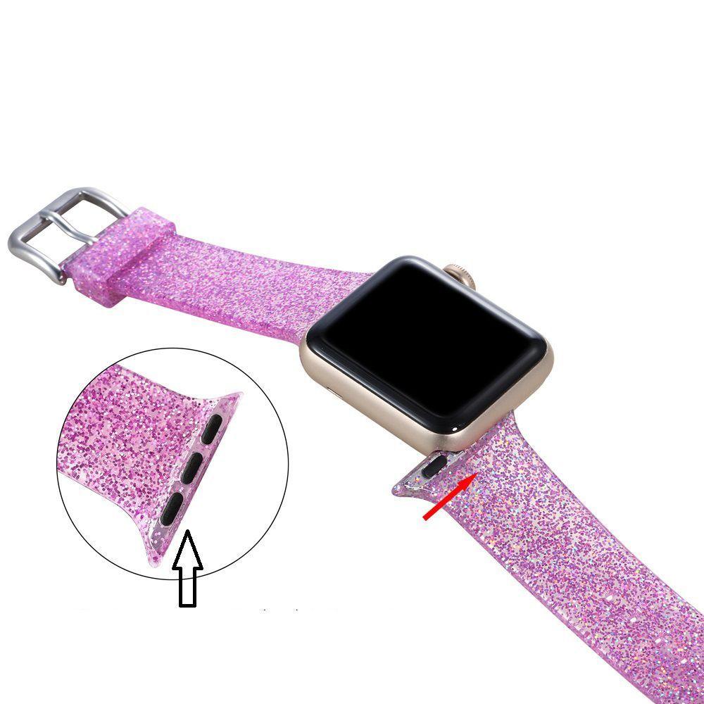 Correa Compatible con Apple Watch Silicona Rosa 38/40mm-1