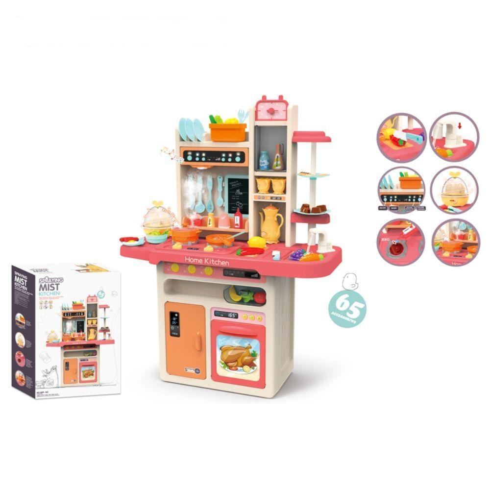 Cocina de Juguete 65 Piezas 93cms Altura Rosada-2