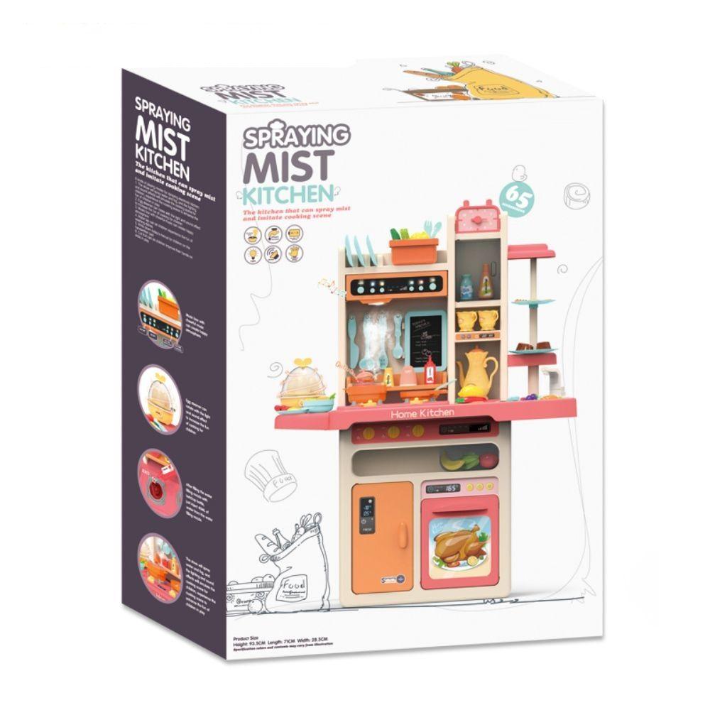 Cocina de Juguete 65 Piezas 93cms Altura Rosada-4