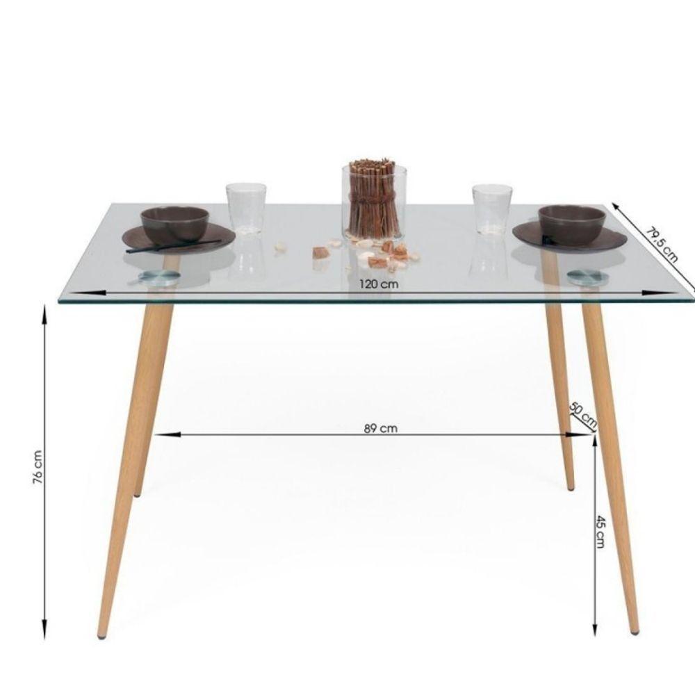 Mesa Eames Rectangular 80x120 cm Vidrio Spacezat-1