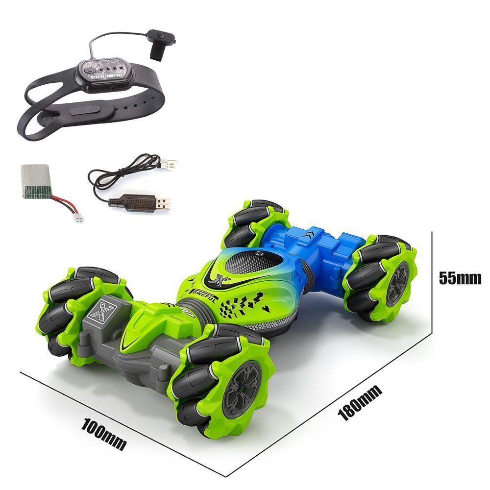 Auto Loco 4x4 Trucos Pro con Control 2.4G Verde-2