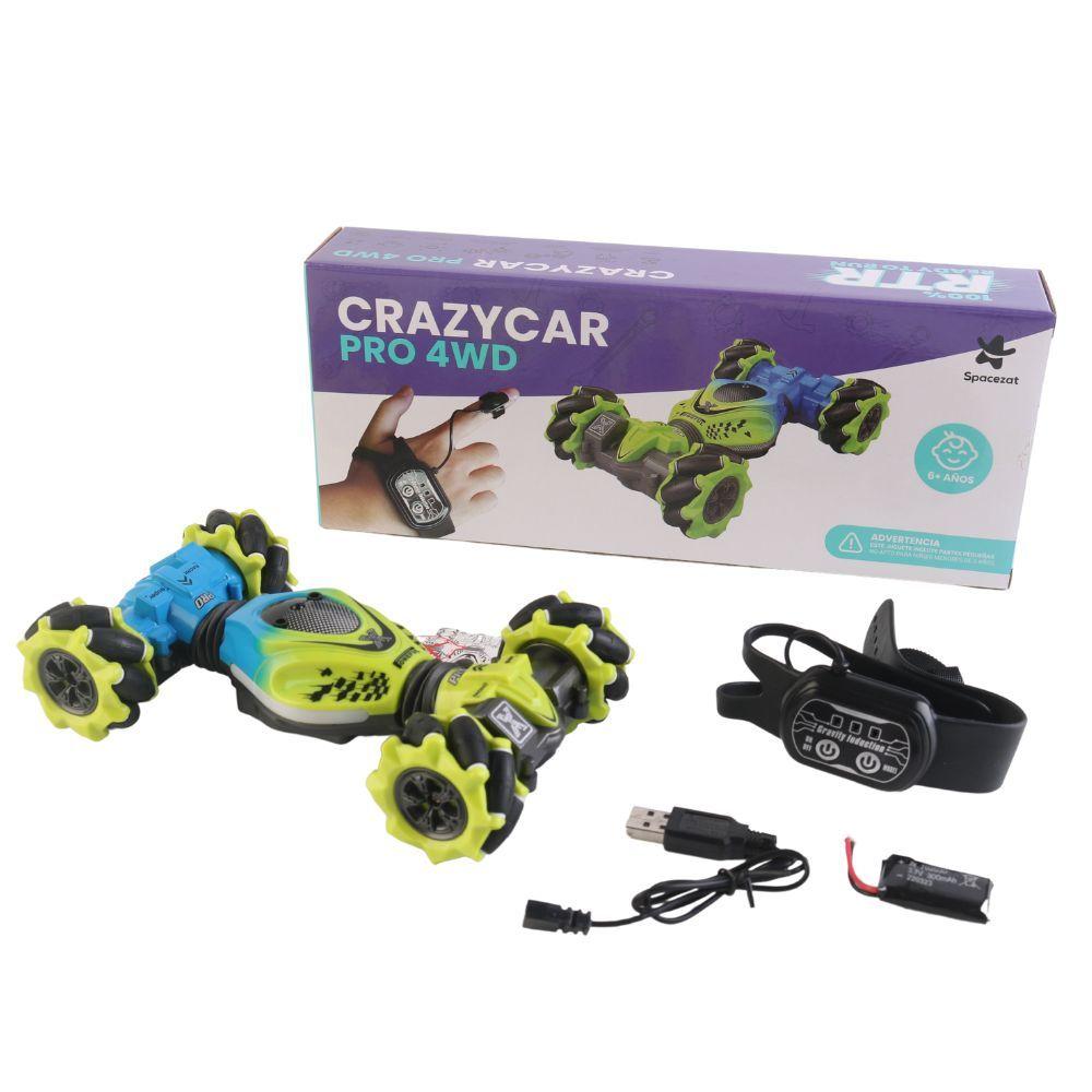 Auto Loco 4x4 Trucos Pro con Control 2.4G Verde-3