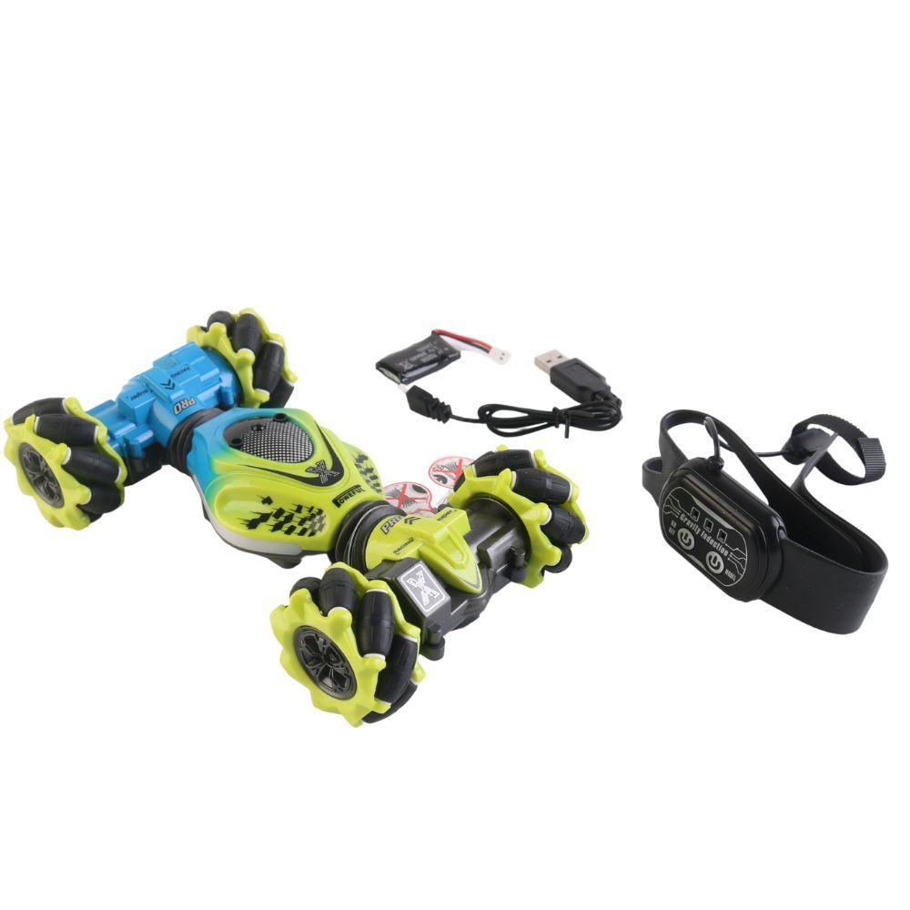 Auto Loco 4x4 Trucos Pro con Control 2.4G Verde-6