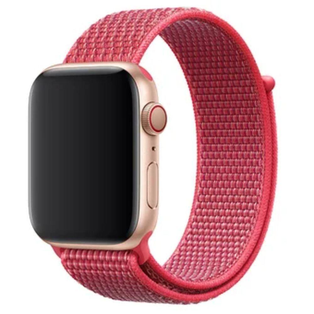 Correa Compatible c/ Apple Watch Nylon Velcro 38/40mm Fucsia-0