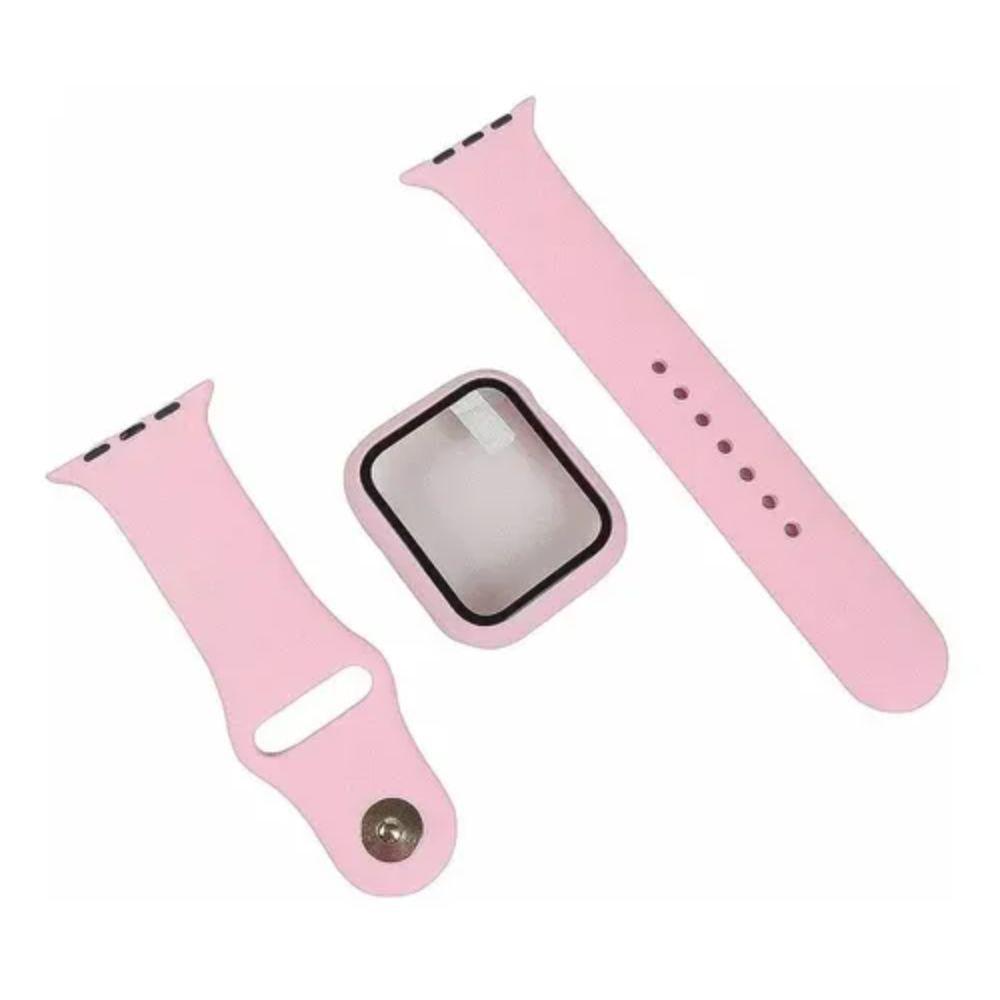 Correa + Carcasa Compatible c/ Apple Watch 38/40mm Rosa-1