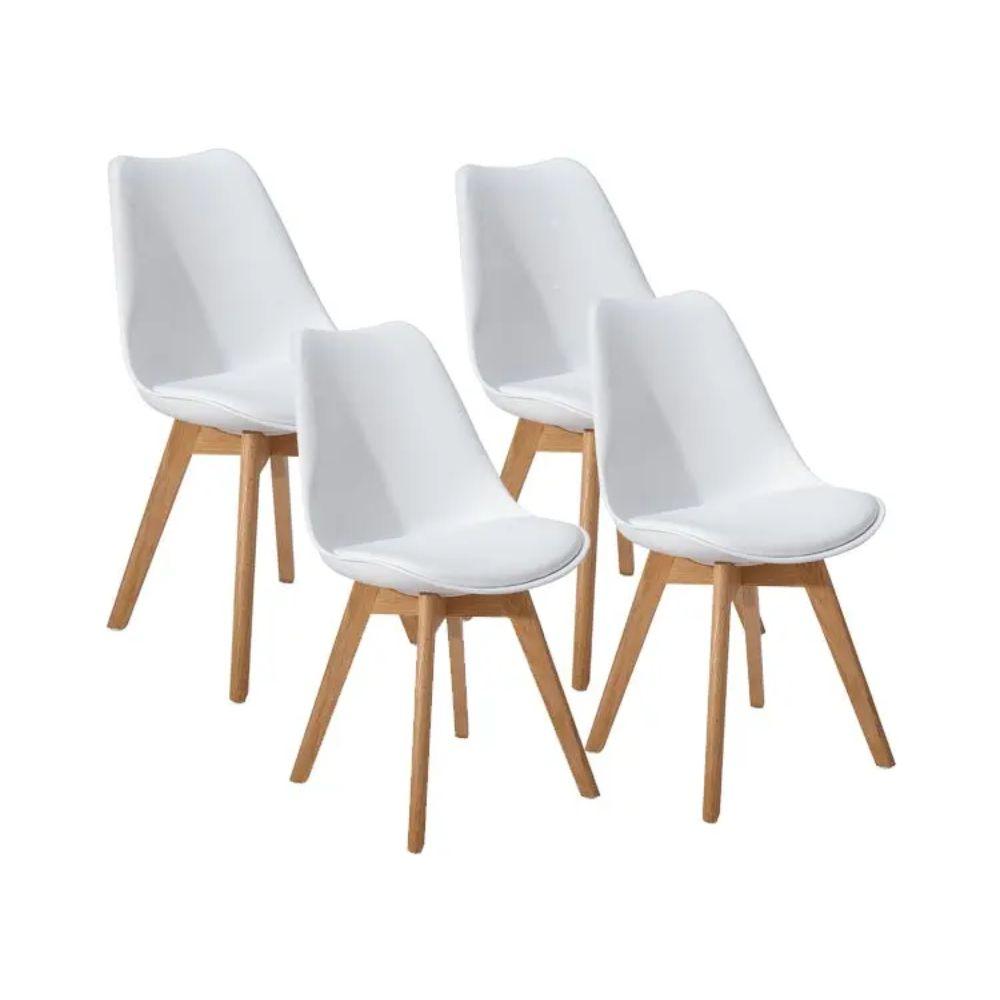 Pack de 4 Sillas Tulip Blanco Spacezat-0