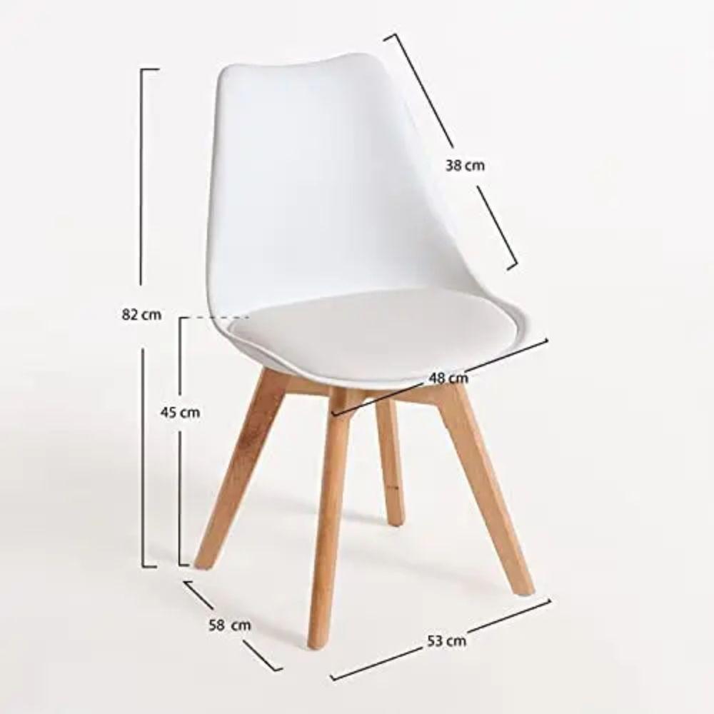 Pack de 4 Sillas Tulip Blanco Spacezat-4
