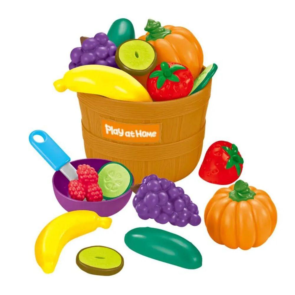 Canasto Frutas y Verduras 11 piezas Juguete Didáctico-0