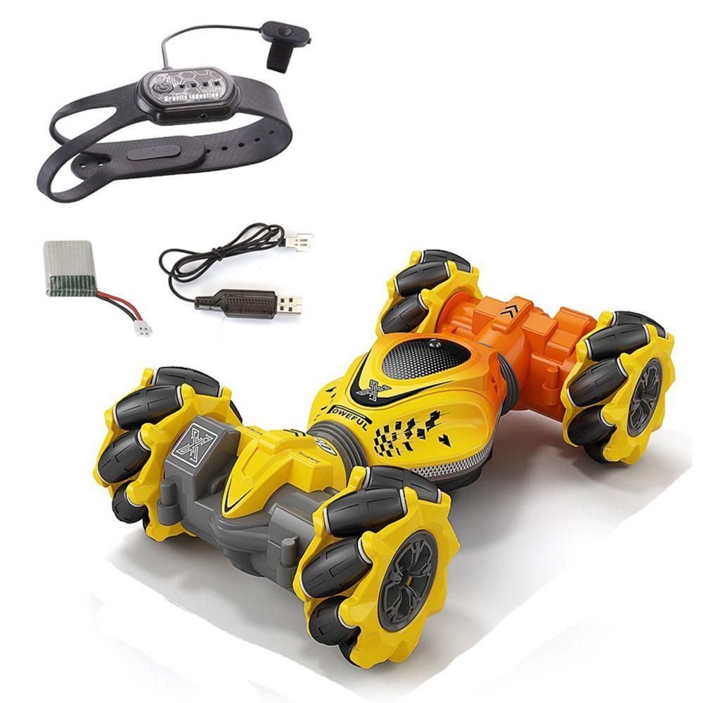 Auto Loco 4x4 Trucos Pro con Control 2.4G Amarillo-0