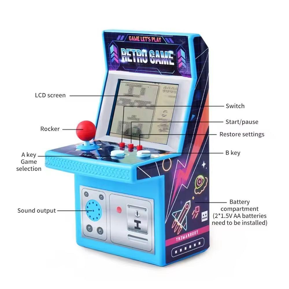 Juguete Mini Arcade Retro Machine Azul-3