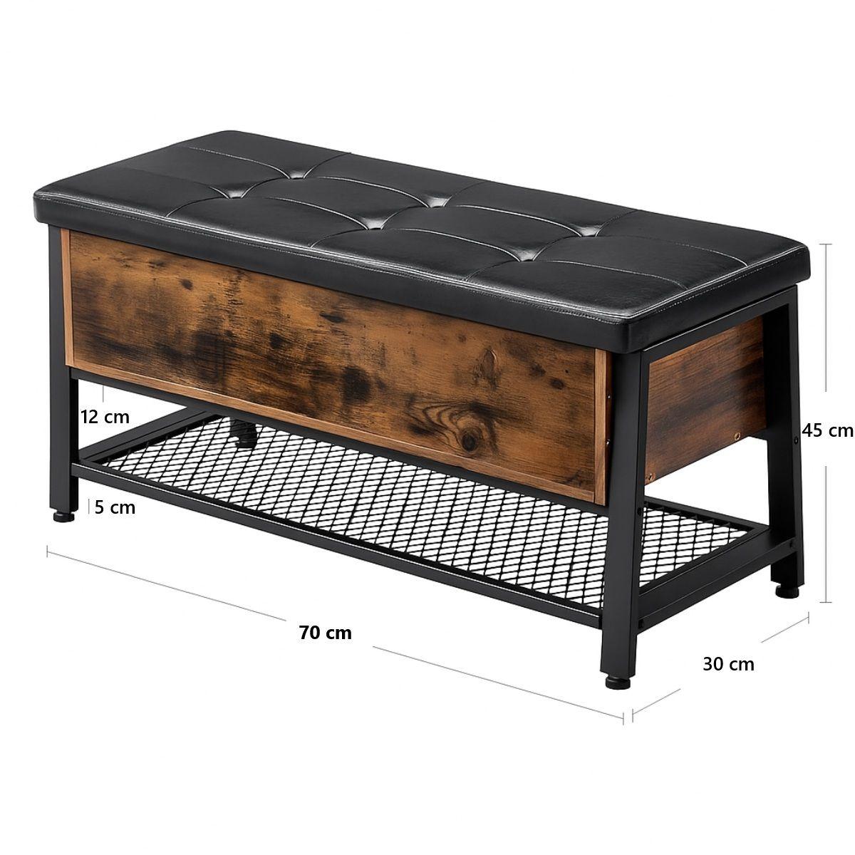 Banqueta Zapatero con Baúl Eco Cuero Avla-2