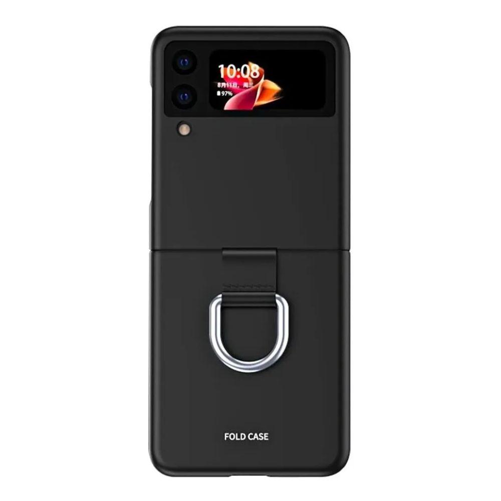 Carcasa c/ Anillo Negro Compatible Samsung Z Flip 3 + Lámina-1