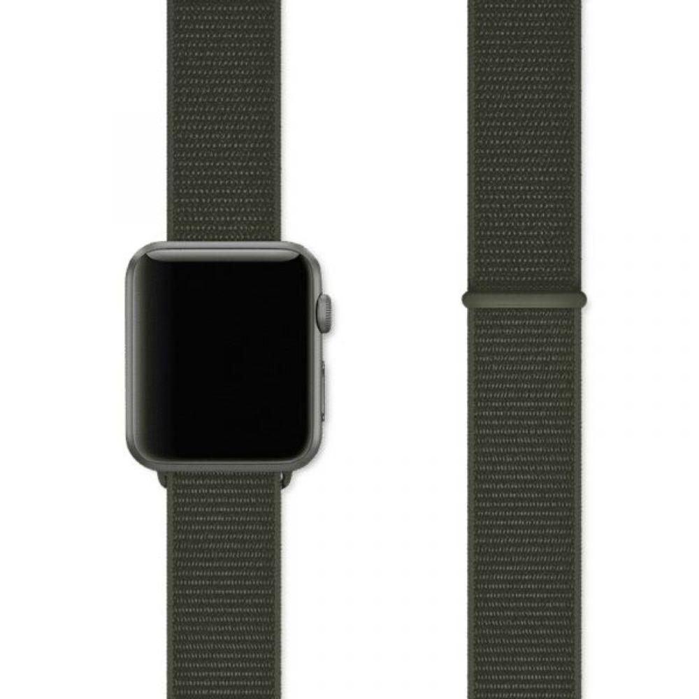 Correa Compatible c/ Apple Watch Nylon Velcro 38/40mm Verde-2