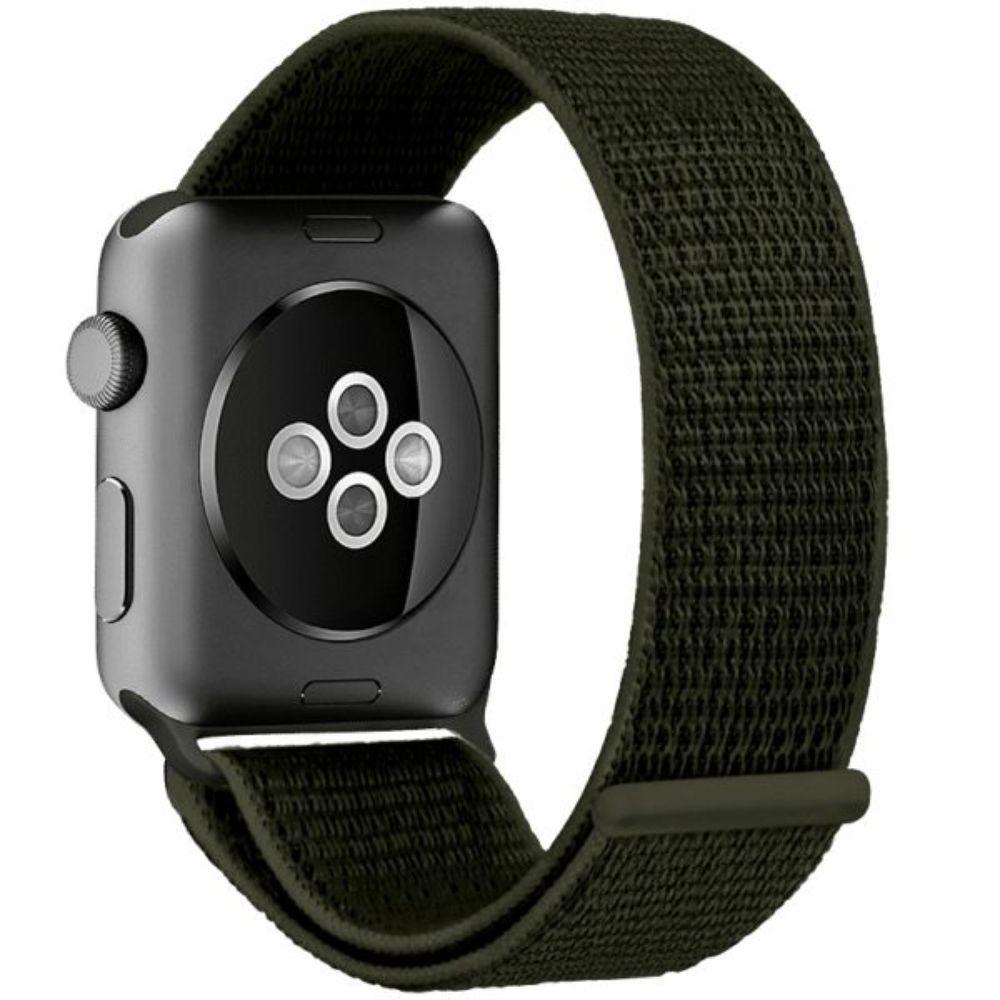 Correa Compatible c/ Apple Watch Nylon Velcro 38/40mm Verde-3