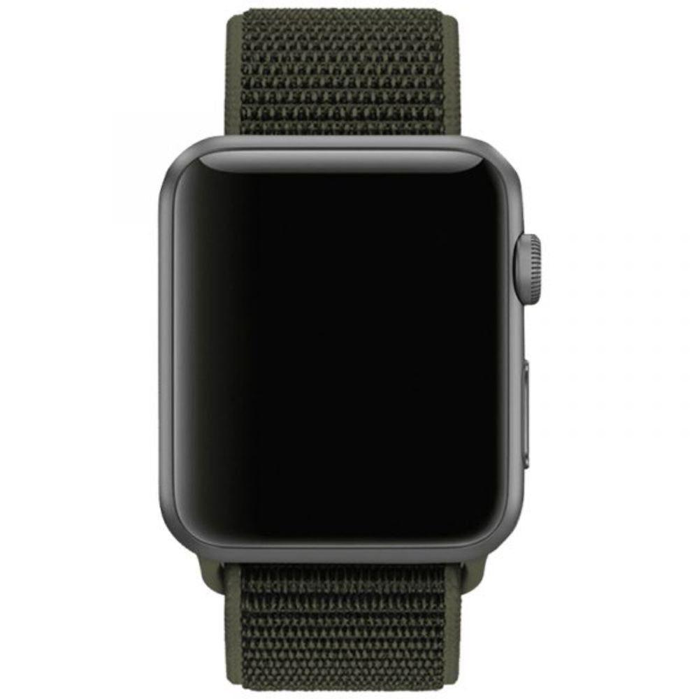 Correa Compatible c/ Apple Watch Nylon Velcro 38/40mm Verde-2