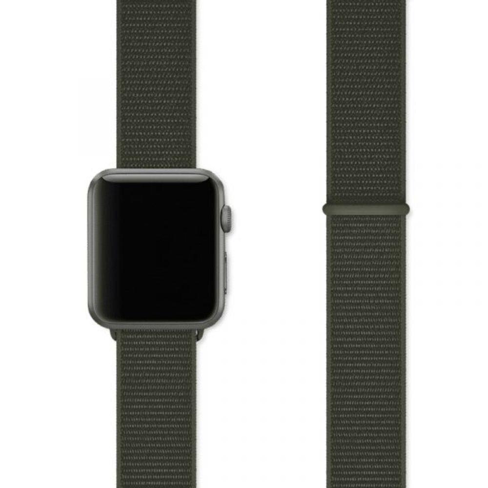 Correa Compatible c/ Apple Watch Nylon Velcro 38/40mm Verde-4