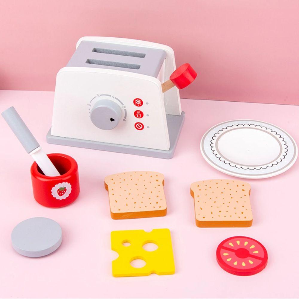 Juguete Tostadora de Madera para Niños 9 Piezas-4
