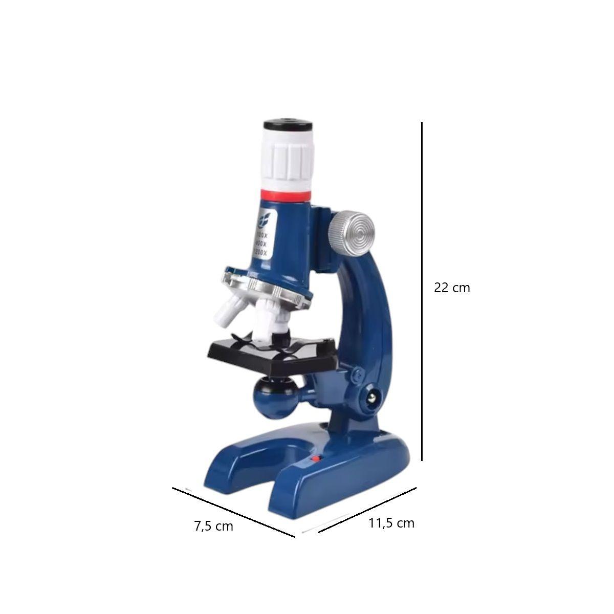 Microscopio Educativo Para Niños Azul 100x400x1200-2