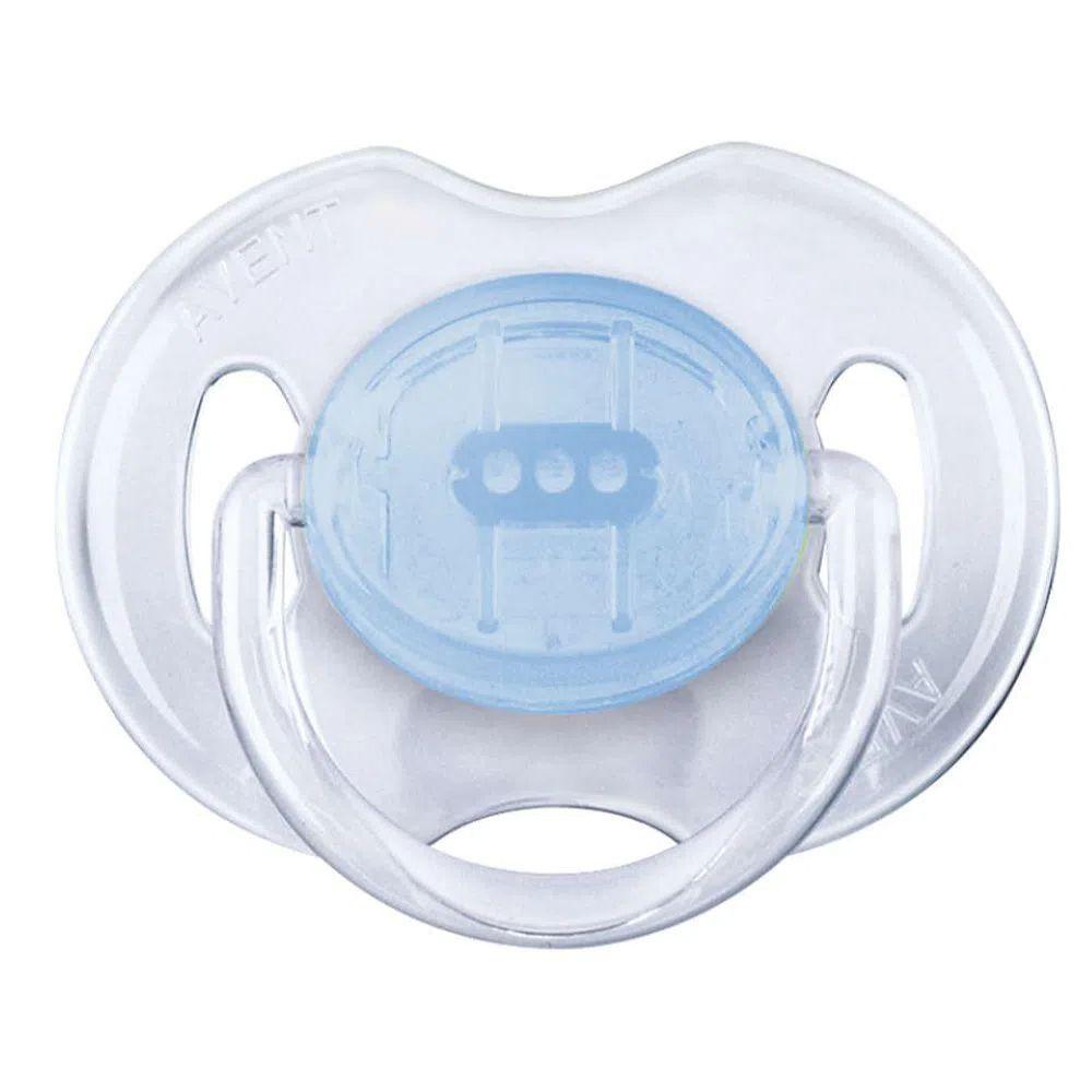 Pack 2 Chupetes Avent Classic 0 a 6m Azul y Verde-1