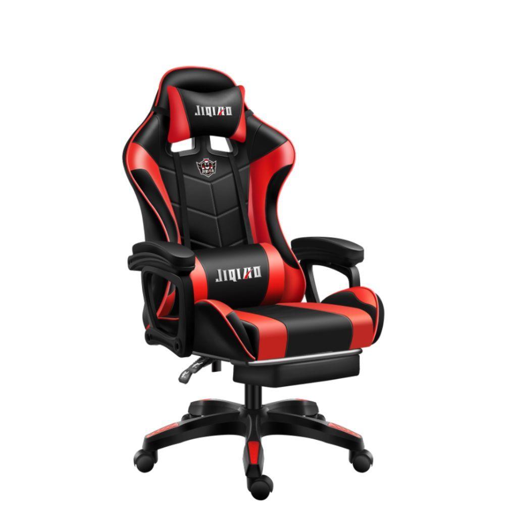 Silla Gamer Pro Ajustable con Reposapies Roja-0