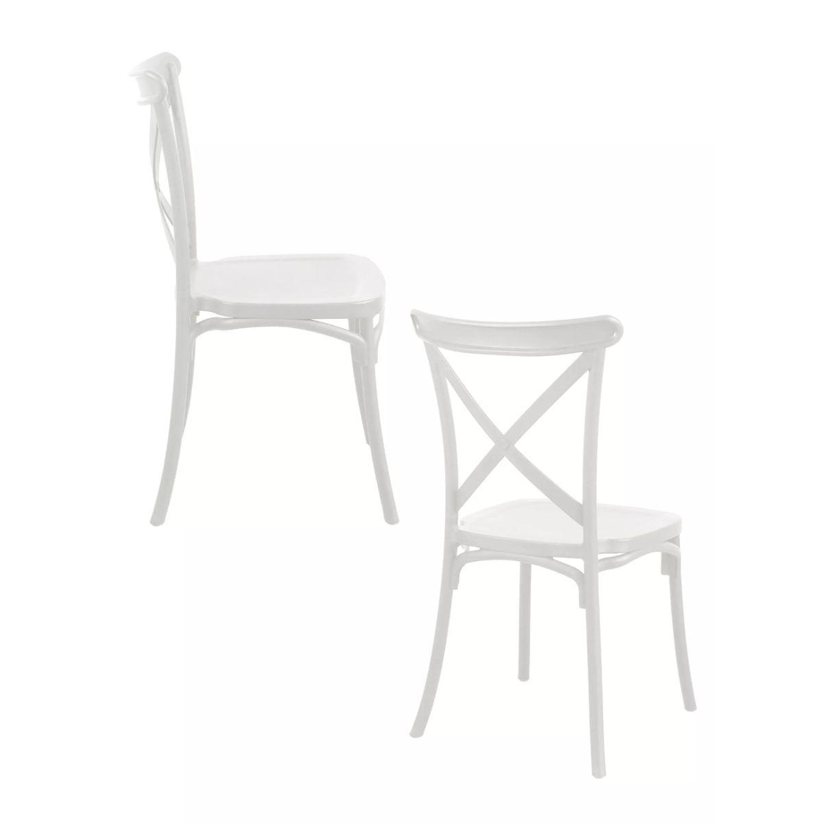 Pack de 4 Sillas Crossback Blanca-3