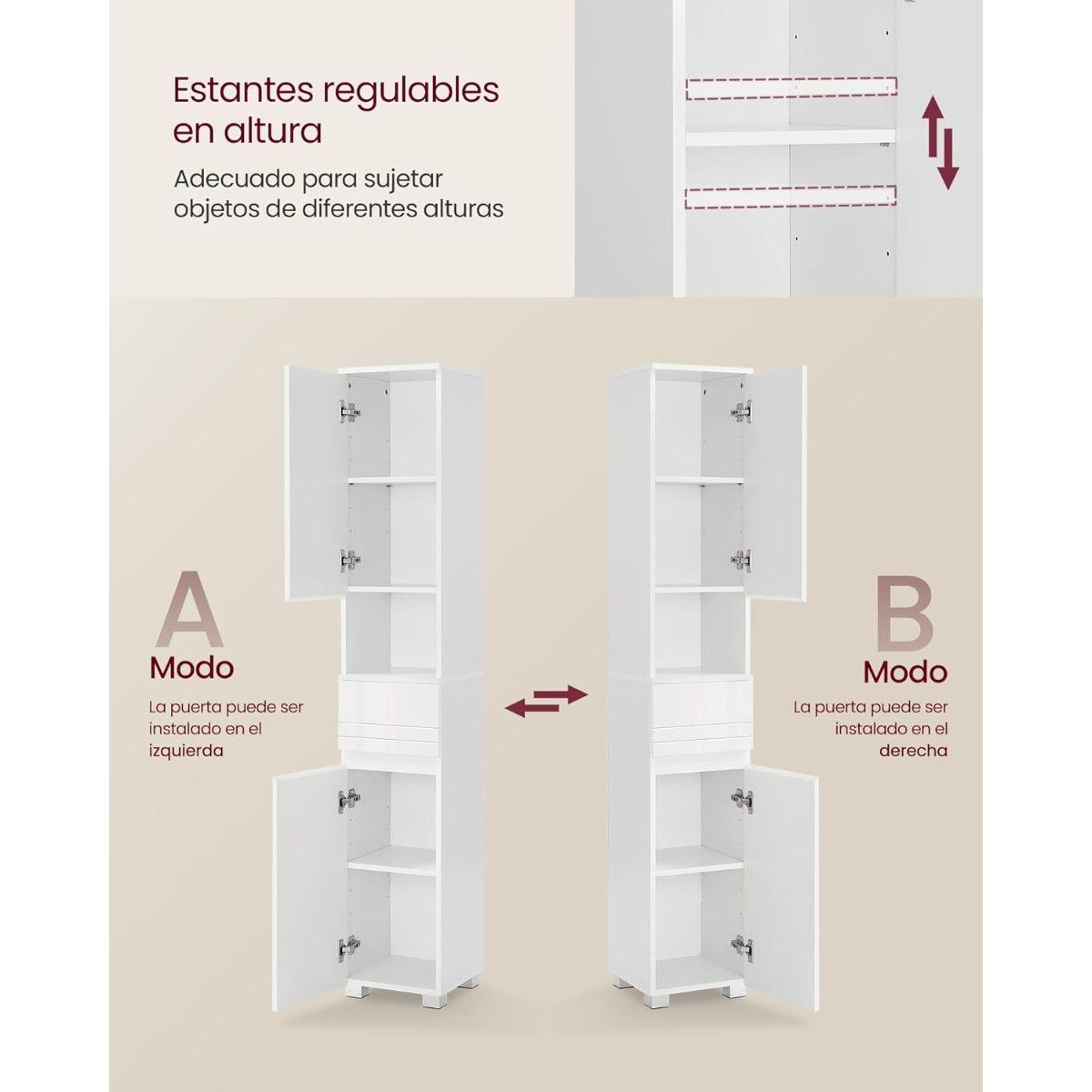 Estante Mueble Organizador de Baño 6 Niveles Valby-4