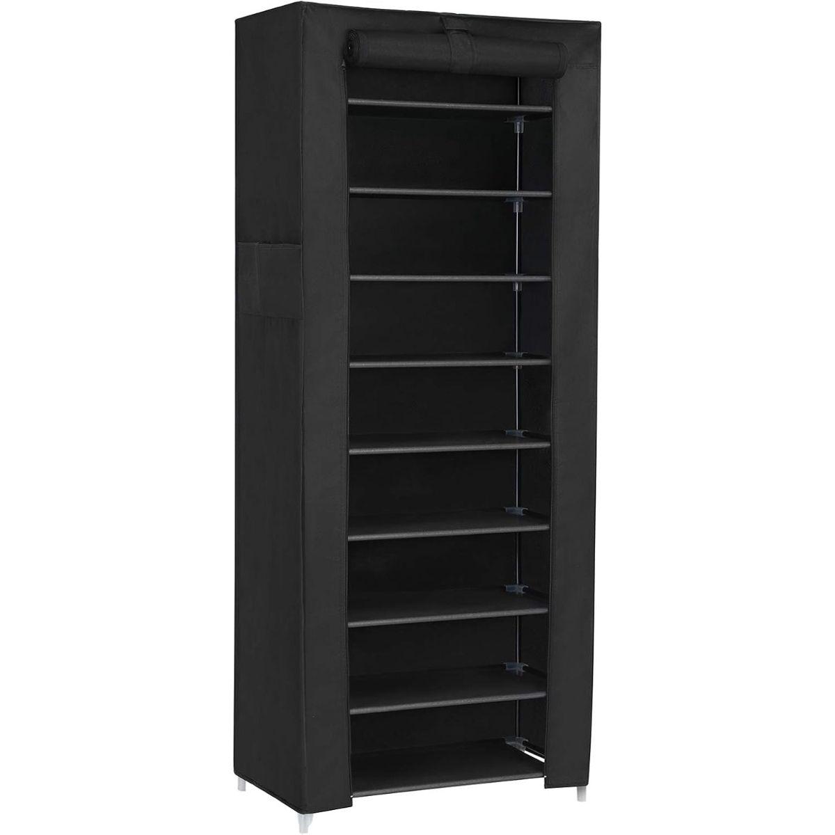 Organizador de Zapatos de Tela Negro 10 Niveles Abisko-0