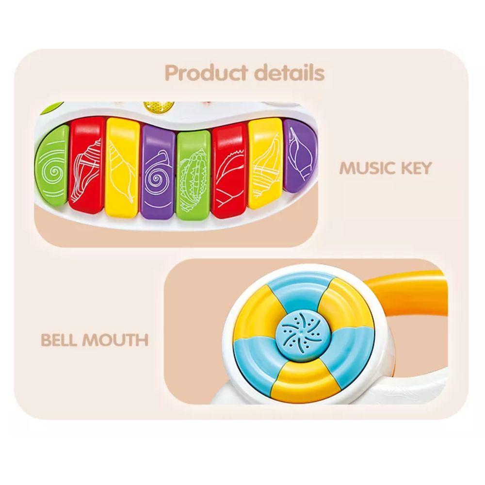 Juguete Didáctico Piano Musical Naranjo Bebe Spacezat-2