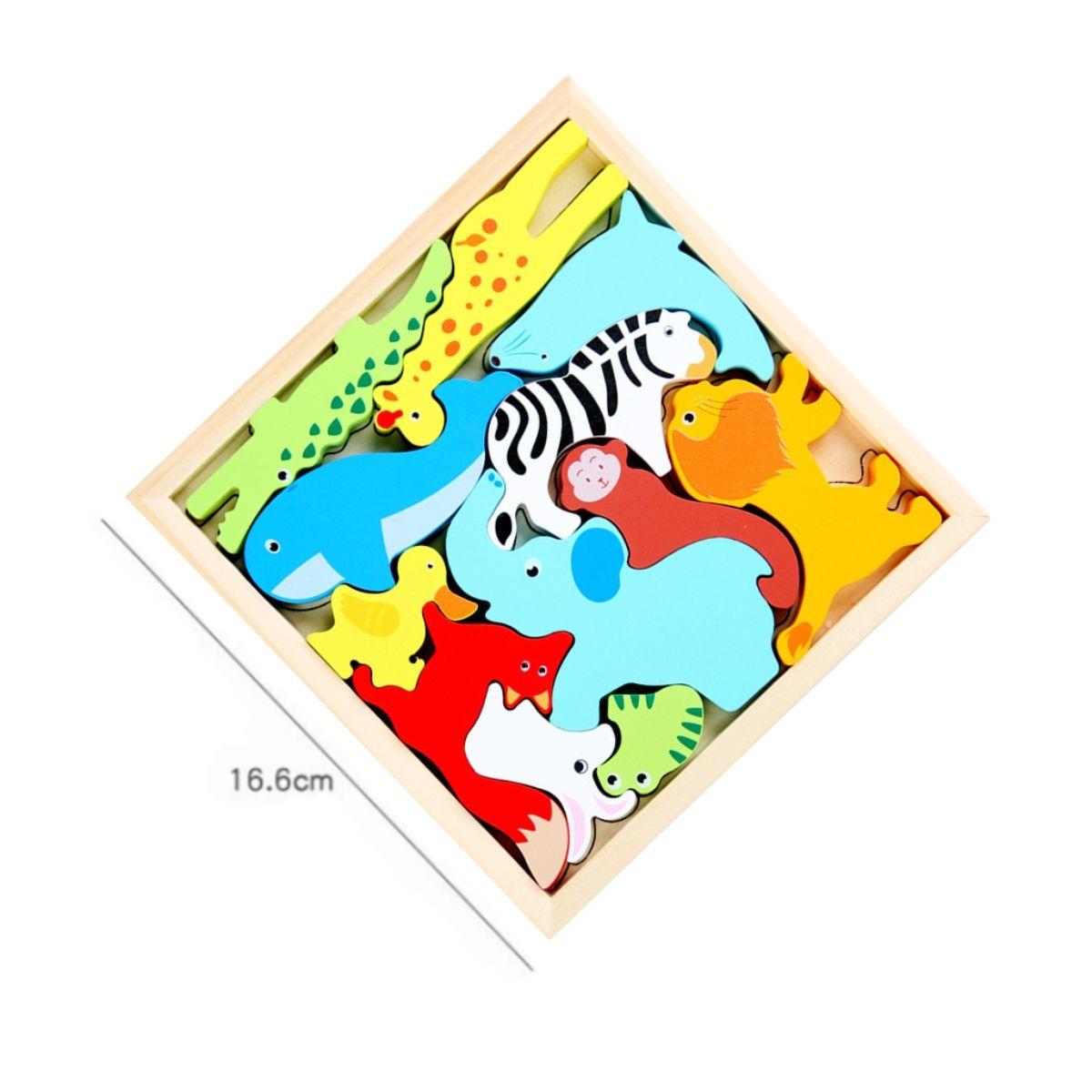 Set de 4 Puzzles de Madera Encaje-4