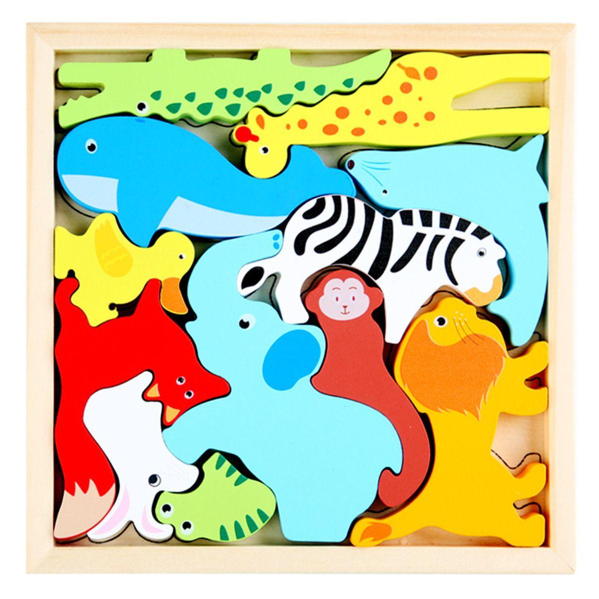 Set de 4 Puzzles de Madera Encaje-3
