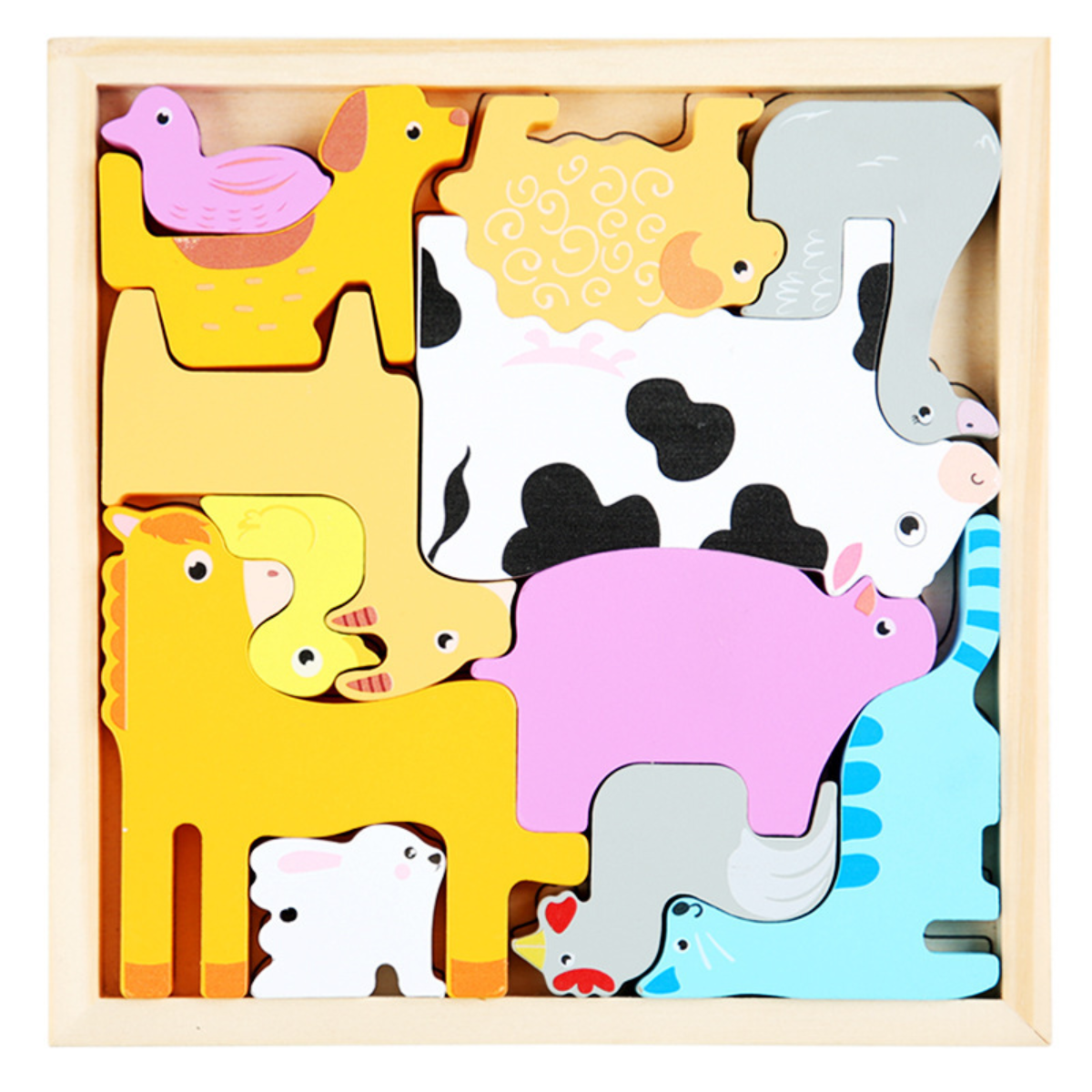 Set de 4 Puzzles de Madera Encaje-7