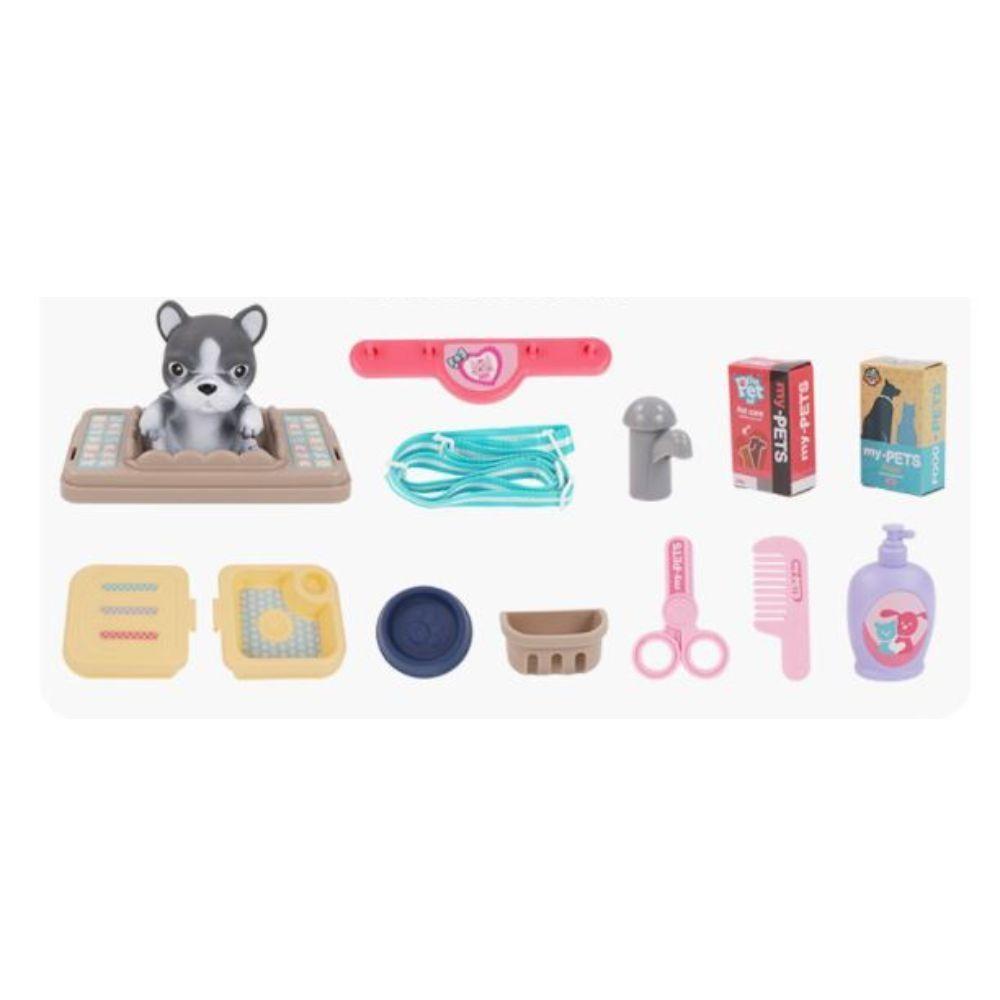 Mochila Set Mis Mascotas de Juguete Celeste 2en1-1