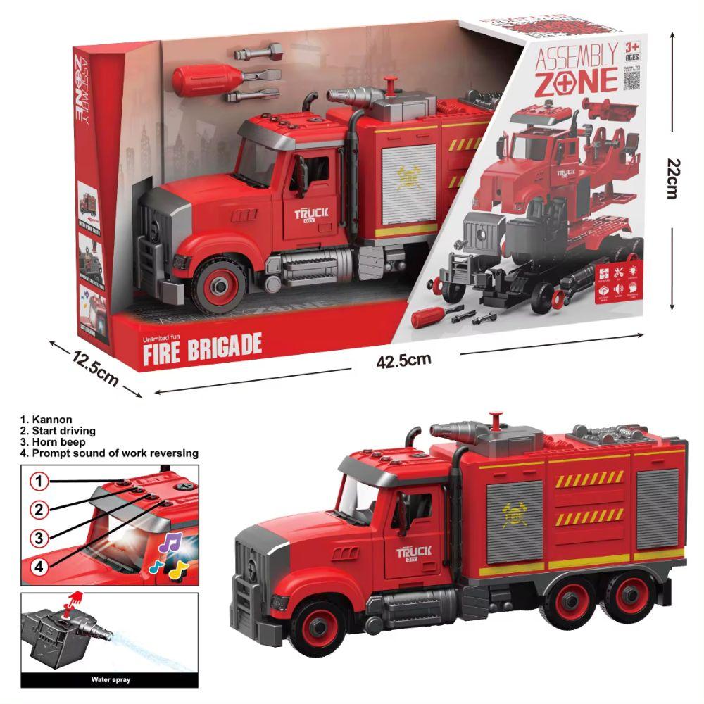 Camion de Bombero a Fricción con Luces y Sonidos-3