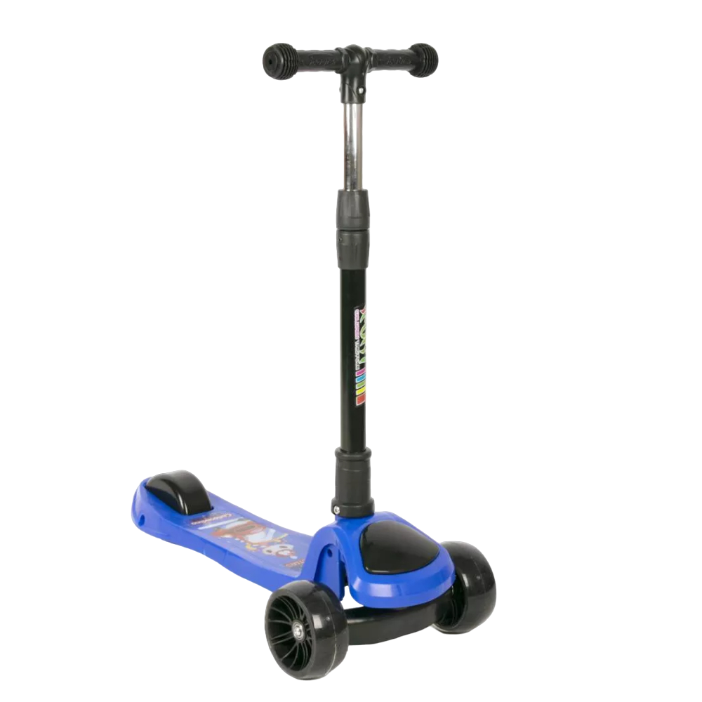 Scooter Plegable 3 Ruedas con Luces para Niños Azul Spacezat-0